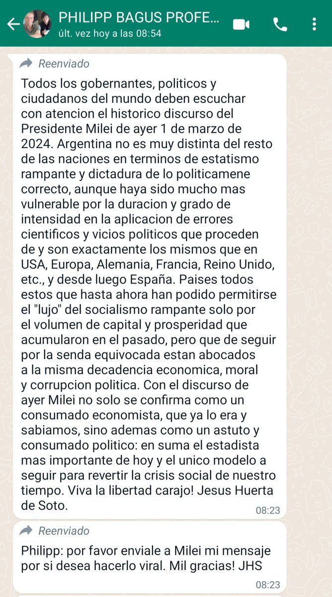 Javier Milei tweet media