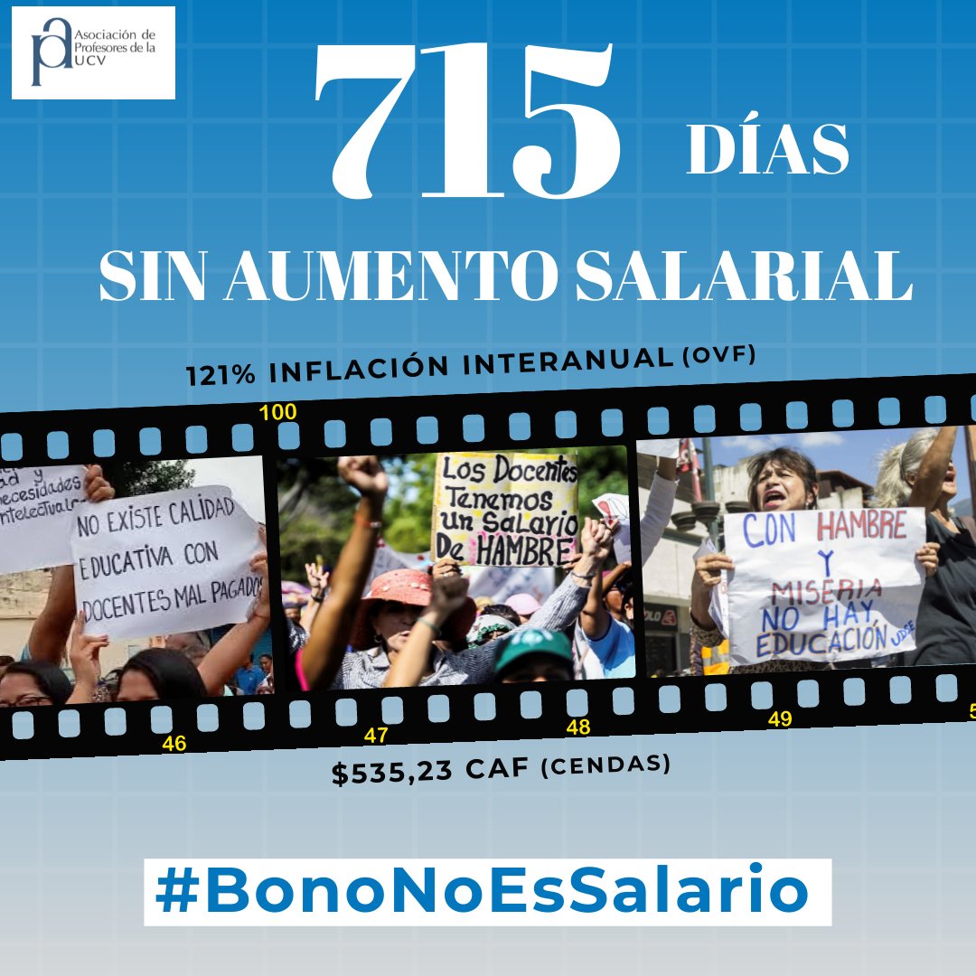 APUCV's tweet photo. #UCV #Profesores #Venezuela #SalariosDignosYa #BonoNoEsSalario  #2Marzo https://t.co/0xubYVJnjf