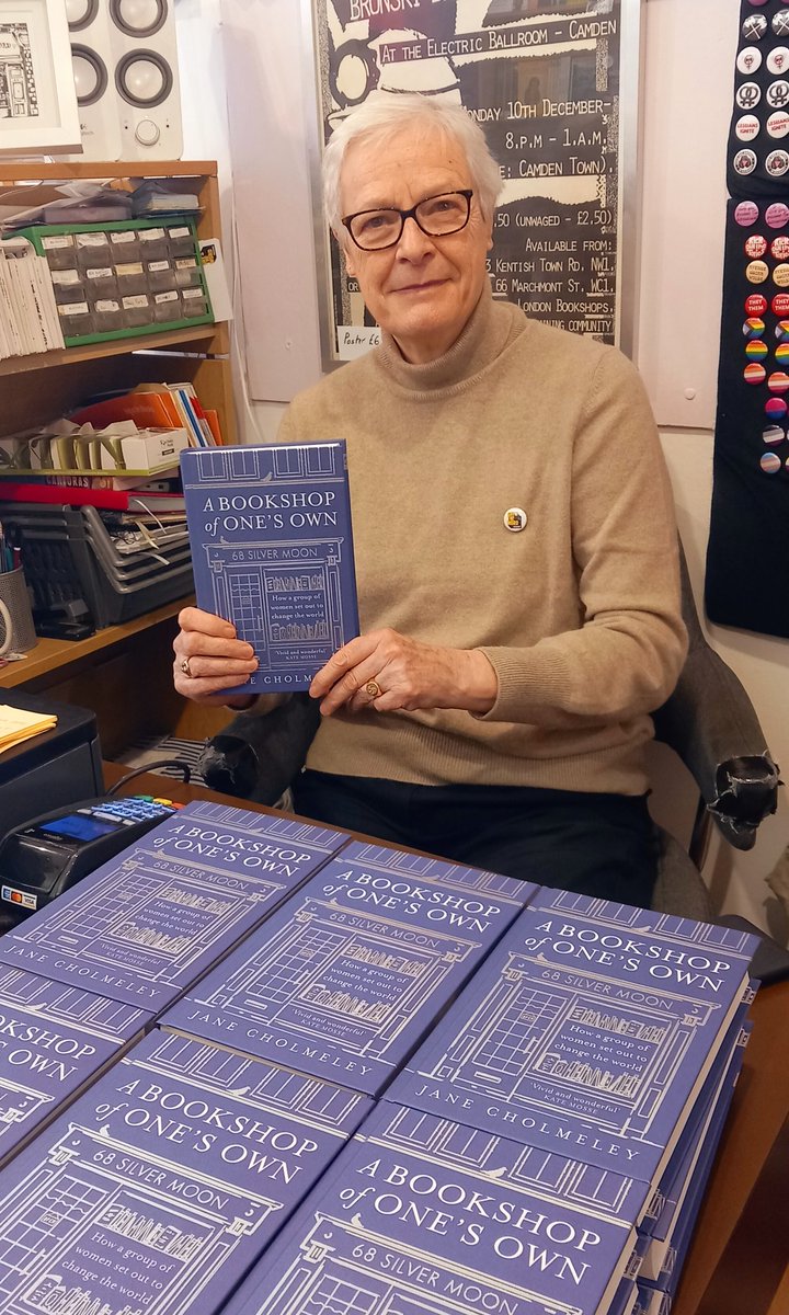 Lots of laughter when Jane Cholmeley came and signed copies of A Bookshop of One's Own, her riveting history of Silver Moon Bookshop which she co-founded. A celebration of books, bookselling and sisterhood. We loved it.