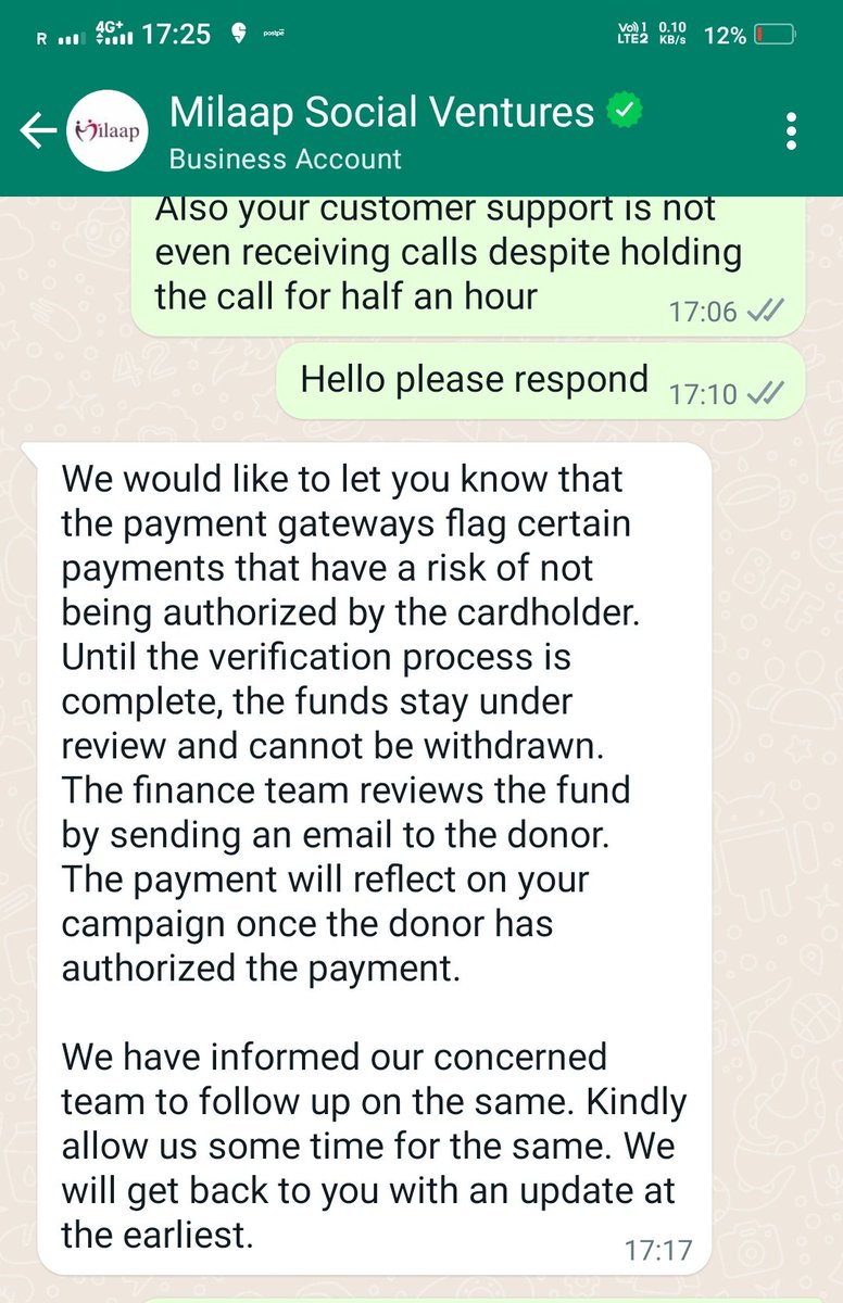 To the God sent kind anonymous angel who's donated a large large amount, I want you to please read this and authorise the transaction if you receive any message from Milaap team otherwise the family can't withdraw it 🙏 whoever you are sorry for bothering but please be alert🙏..
