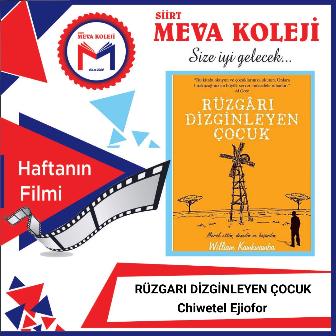 MEVA KOLEJİ

🎬HAFTANIN FİLMİ🎬
Malawi'de yaşayan William Kamkwamba, okuduğu bir kitaptan sonra köyünü kıtlıktan kurtarmak için bir rüzgar türbini yapılmasına yardım eder. Gerçek bir hikayeden uyarlanmıştır.

#film
#haftanınfilmi
#rüzgarıdizginleyençocuk
#chivetelejiofor