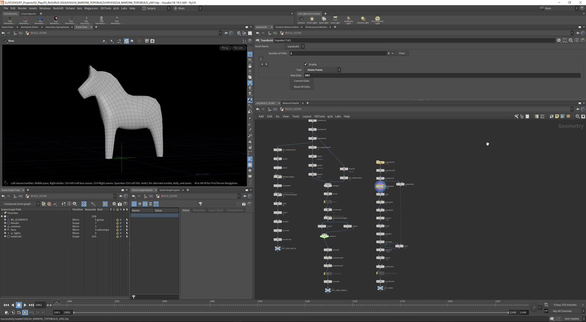 JoakimEkstroem's tweet photo. Mardini 2024 Day 02 - Topobuild
”Polka Horsie”
This entry will act as a reminder to never manually retopologize anything ever again 🙃
.
.
.
.
.
.
#mardini2024 #sidefx #houdini #3d #cg #cgi #render #gsgplus #greyscalegorilla #design #digitalart #graphic #art #dailies #sweden https://t.co/oDY0GTUyH8