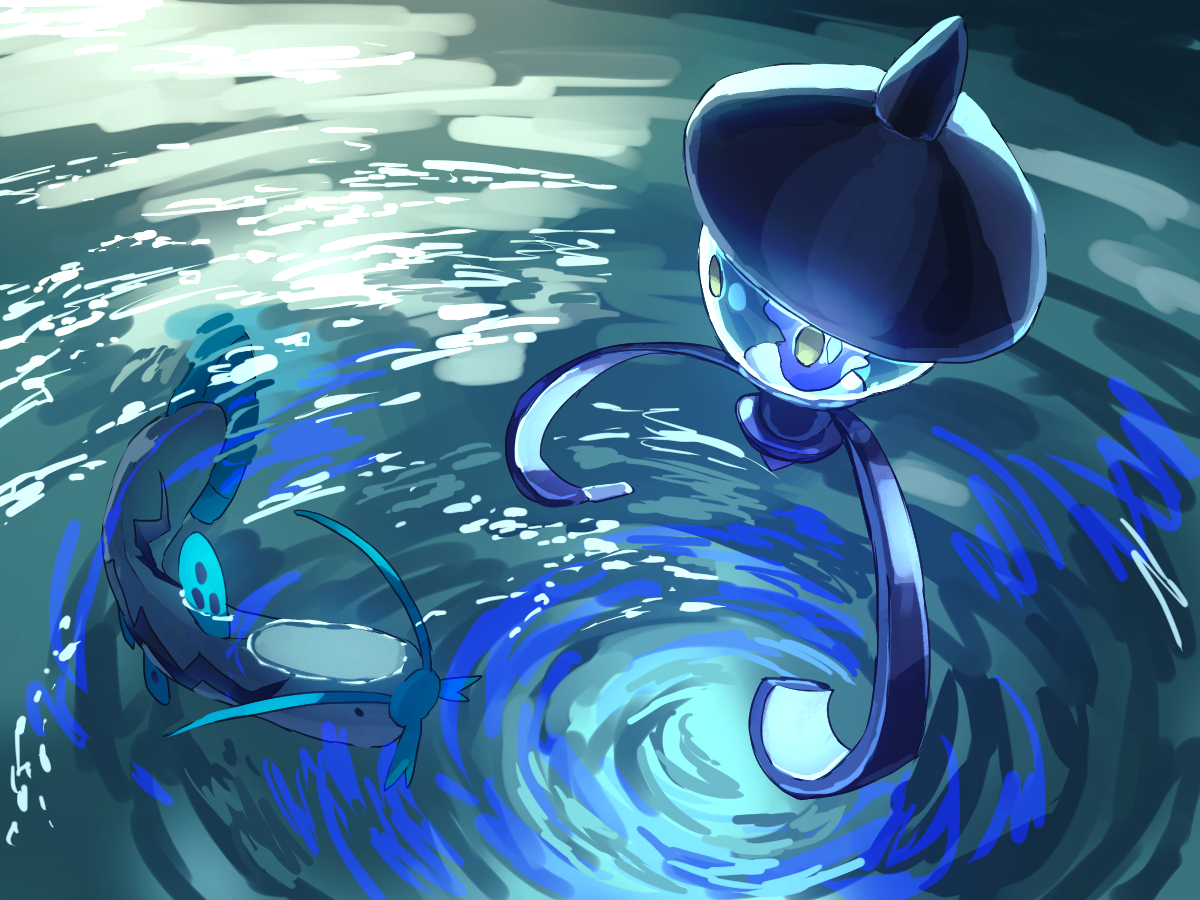 fusenryo2's tweet photo. ドジョッチさんとランプラーさん #ポケモン版深夜の真剣お絵描き60分一本勝負 https://t.co/VwokVcJV5X
