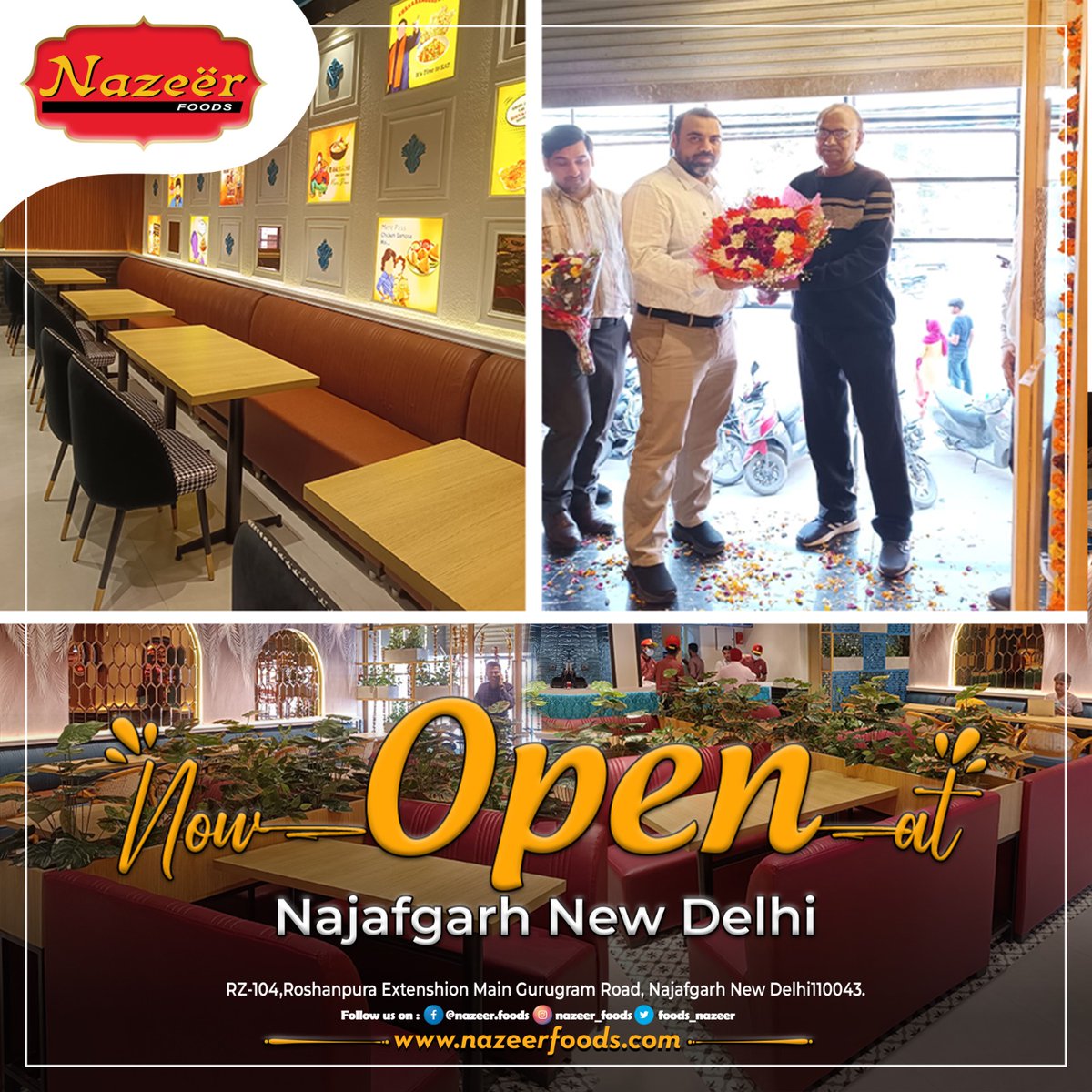 🎉🍽️ Introducing Nazeer Foods - Your Culinary Heaven Now in Najafgarh, New Delhi! 🍽️
Food Order #WhatsAppNo 8882288822,
Available on: #Zomato #Swiggy
#Nowopen #opendnow #Najafgarh #funfoods #Nazeer #delhi #mughlaifood #southdelhi
#grandopening #Restaurants #orderonline