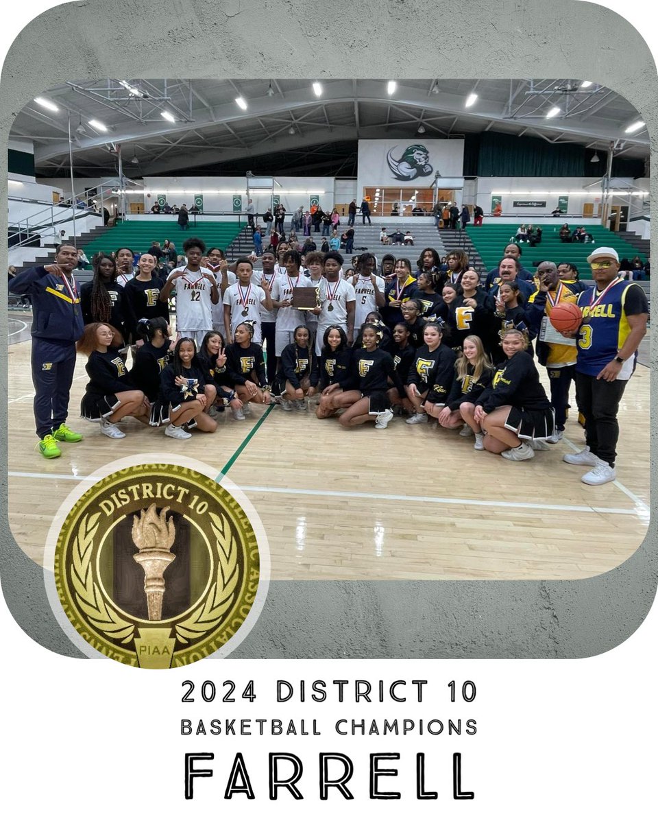 Congrats to Farrell - 2024 District 10 A Boys Basketball Champions!

This is the 4th in a row and 10th overall D10 title for the Steelers! 

🏀 🏆🥇🔟