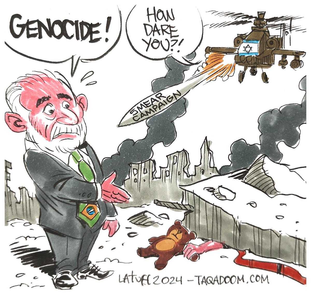 Brazilian president Lula is right...it's GENOCIDE!
Via <a href="/Taqadoom/">تقدُّم</a> 
#Gaza 
#GazaGenocide