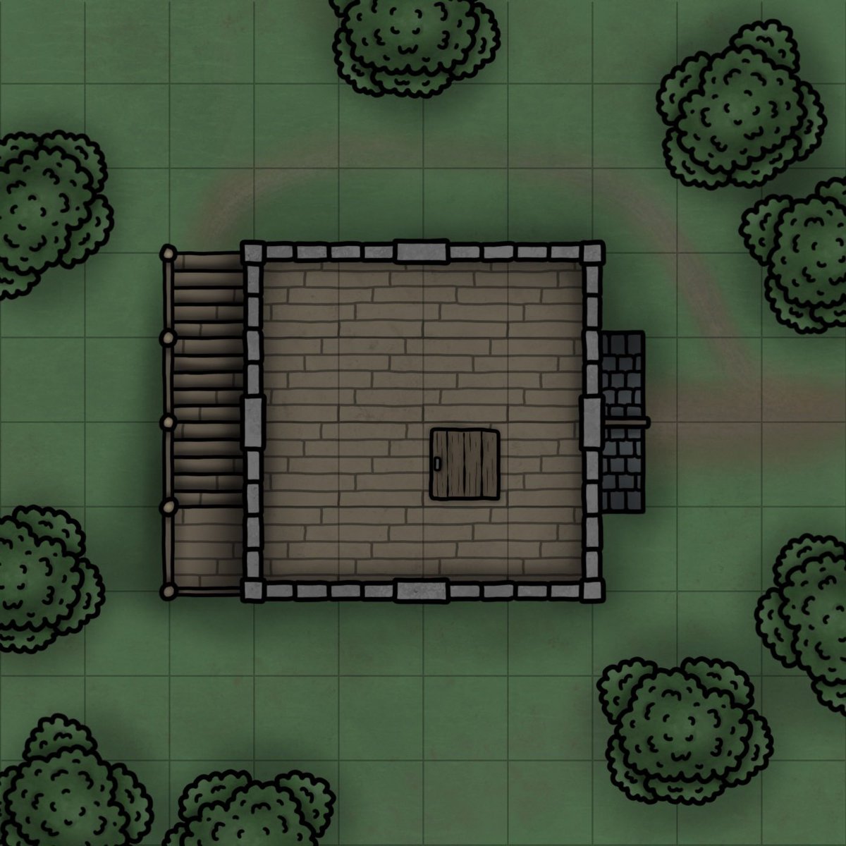 My latest Quick and Dirty ™️ map, fresh out of the oven! Feel free to download and use for your next session!

Time-lapse video of my drawing process below: 

Quick and Dirty: Forest Watchtower
youtube.com/shorts/8YMWTwU…

#ttrpg #Procreate