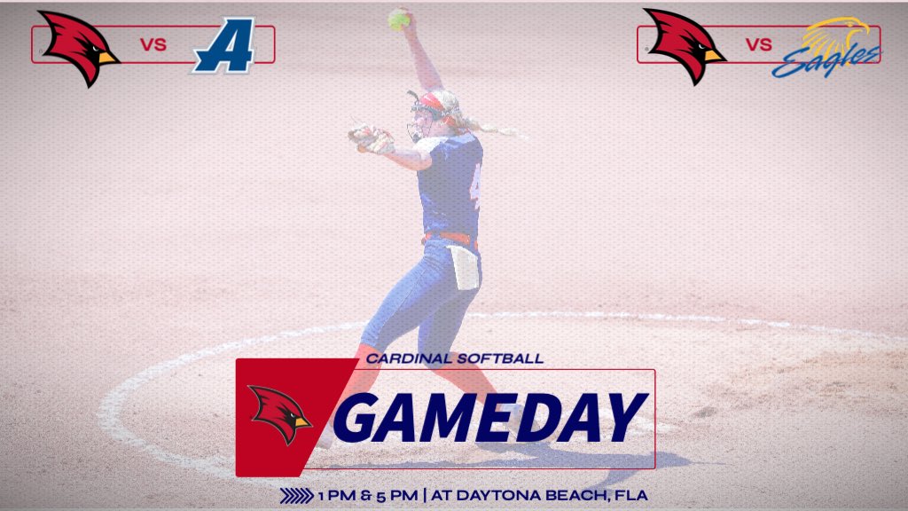 Good morning cardinal softball fans, it’s gameday!! *game times have been moved to 9am and 1pm*