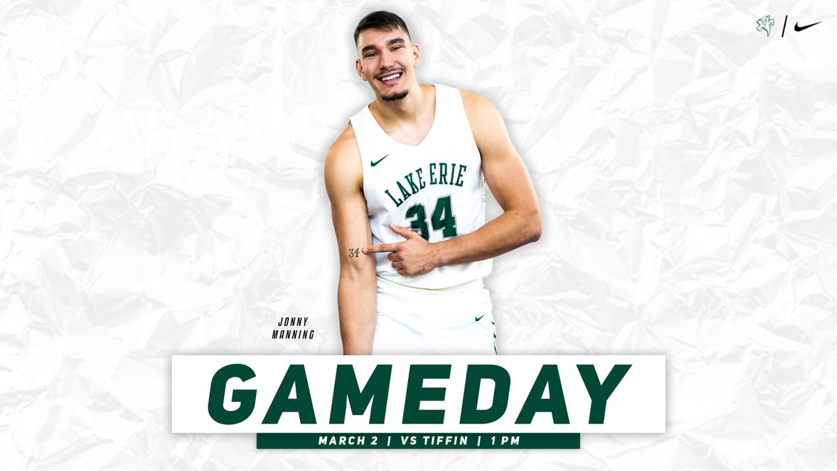 Come join us on senior day for our final game of the season!

⏰: 1:00 PM
📍: Jerome T. Osborne Center 
🆚: <a href="/gotiffindragons/">Tiffin University Athletics</a> 
📊: lakeeriestorm.com/sidearmstats/m…
📺: greatmidwestdigitalnetwork.com/lakeerie/
🎟️: lakeeriestorm.com/sports/2023/1/…

#RageOn! 🌩️