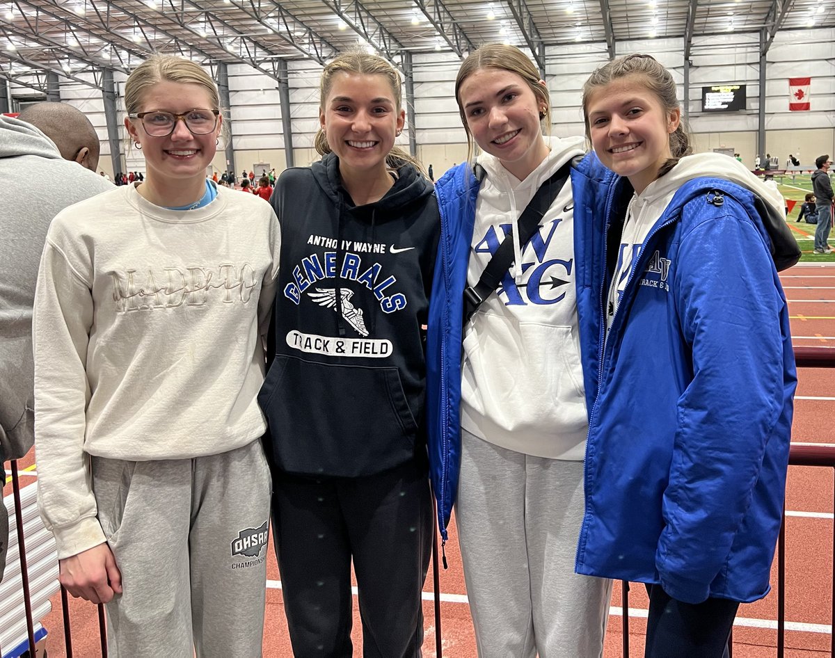 <a href="/AWGenerals1/">AW Athletics</a> <a href="/milesplit/">MileSplit US</a> And here’s a pic of Madeline, Hailey, and teammates &amp; superfans Mel O’Connor &amp; Kendall Fieweger.