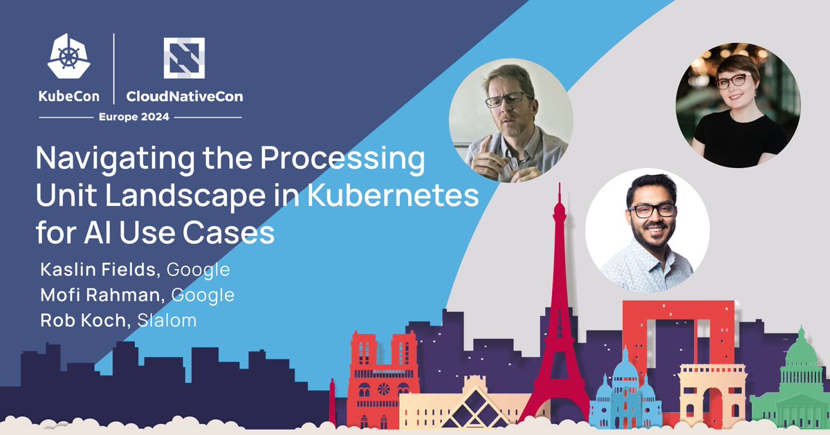 Attending KubeCon? Don't miss @moficodes, @kaslinfields, and @robcube's session: Navigating the Processing Unit Landscape in Kubernetes for AI Use Cases. Add it to your schedule today! 👉 sched.co/1YeNn