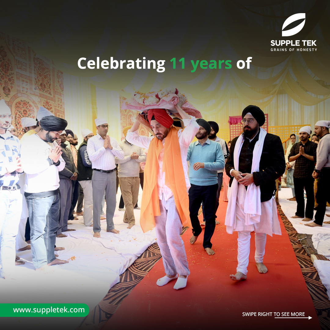 SuppleTek's tweet photo. At Supple Tek, we believe that the heart and soul of our success lies in the incredible hard work and dedication of those around us.
Celebrating our Founders Day.

#SuppleTek #GrainsofHonesty #Basmati #Zeeba #Ricemill #Exporter #India https://t.co/KGNLtr1JUw