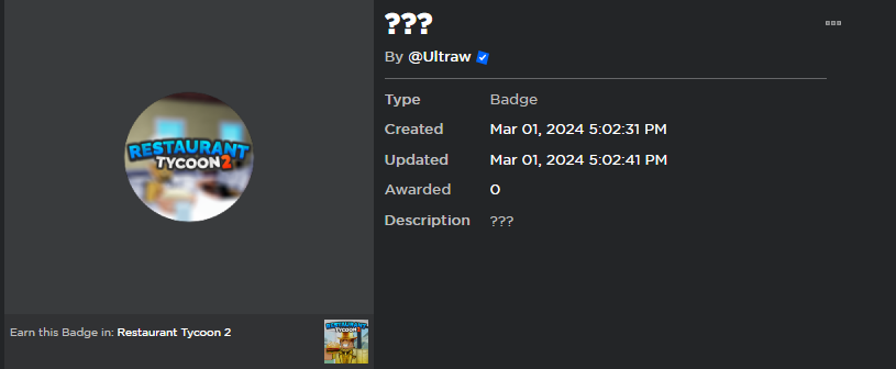 RobloxLeakers__'s tweet image. LIST OF ALL CURRENT SUSPECTED GAMES FOR 'THE HUNT' 2024👀
(Note: These are not confirmed and this is speculation)
Tower Defense Simulator
Tower Heroes
Dungeon Quest
Resturaunt Tycoon 2