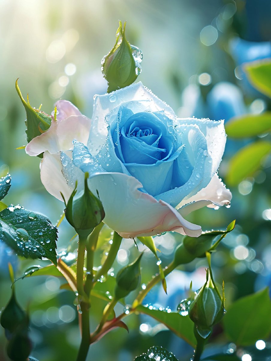 She is beautiful and her beauty competes with roses. 💙 Good morning kind hearts 🫶