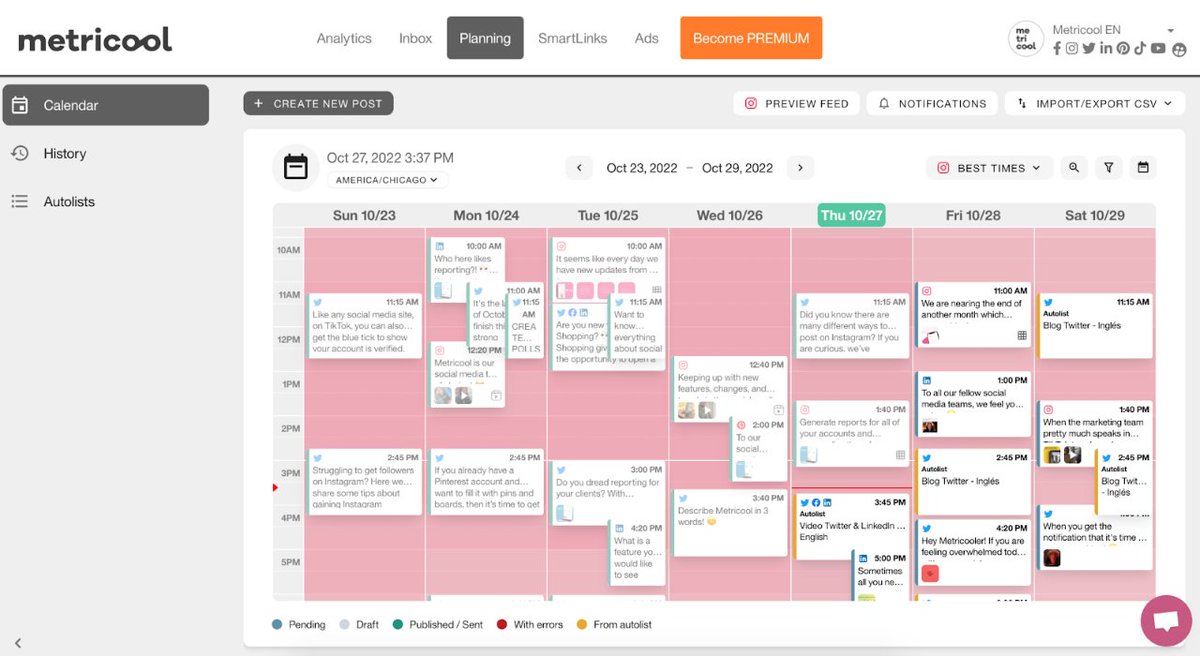 bigupmultimedia's tweet photo. 🌟 Unlock the Power of Social Media with Metricool! 🌟

Are you tired of spending countless hours manually posting on social media platforms? With our cutting-edge scheduling app, you can effortlessly plan and schedule up to 50 posts per month for FREE! 
https://t.co/ro0e8NlWyH https://t.co/CgAetn5Mtx