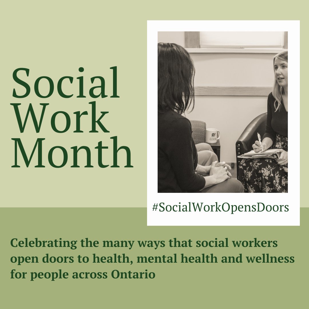 March is Social Work Month! We are honoured and grateful for the many wonderful social workers apart of our Glebe team!