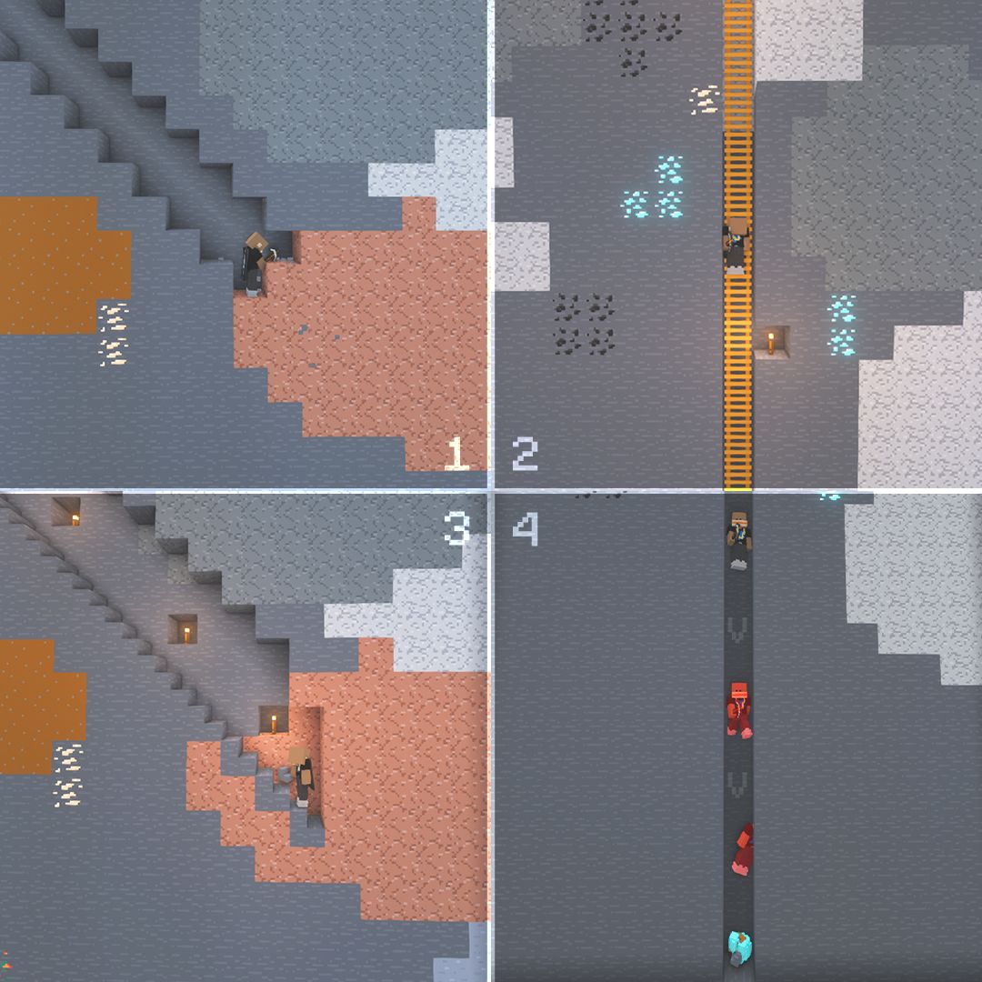 Shockbyte's tweet image. Let&apos;s settle this once and for all... How do you dig down? 🤔

#Minecraft #MinecraftJava #MinecraftBedrock #Minecraftpe