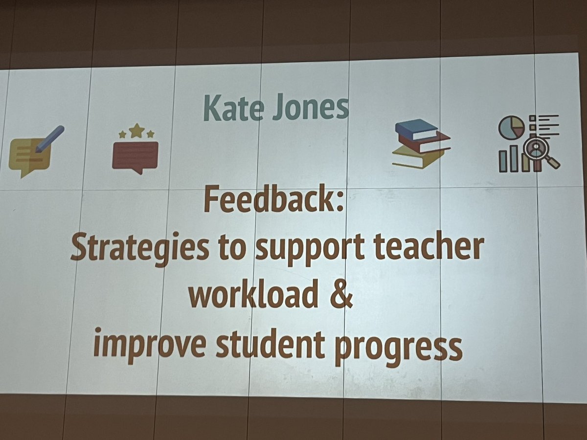 Another great session from <a href="/KateJones_teach/">Kate Jones</a> with lots of practical suggestions to improve feedback in the classroom. #rEDWarr2024