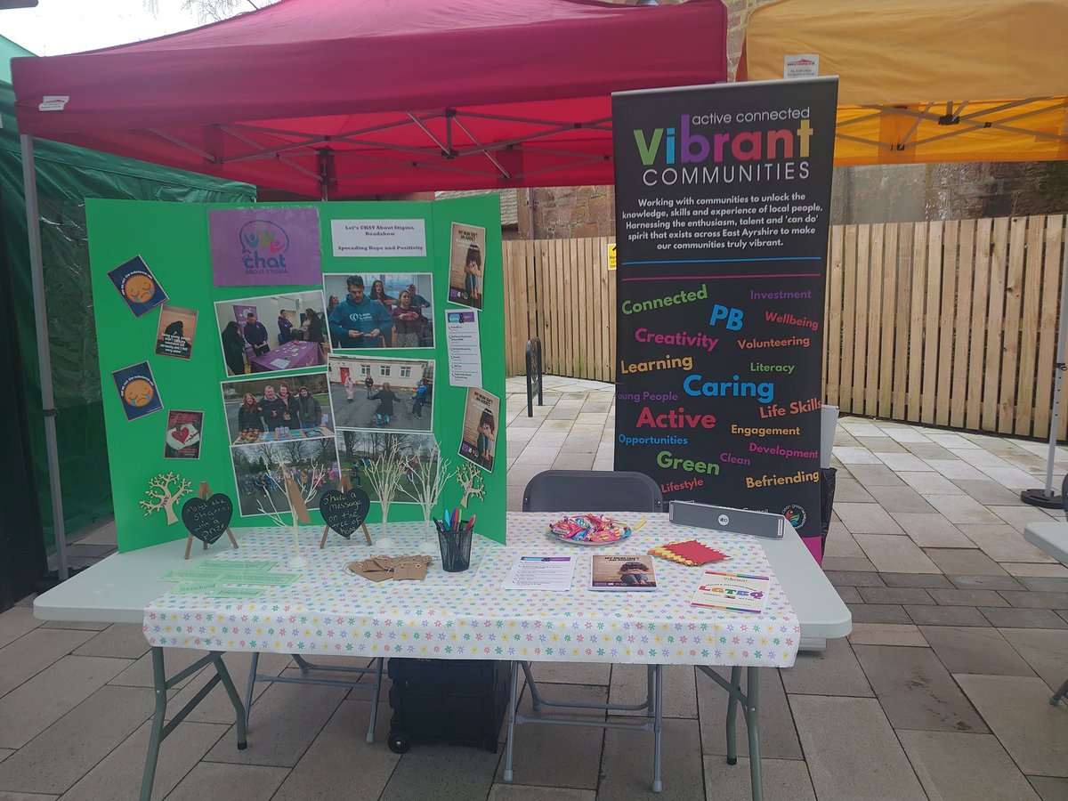 EA Stigma Officer (@ea_stigma) on Twitter photo All set up in Darvel at the Corner for #LetsCHATAboutStigma <a href="/ea_adp/">East Ayrshire ADP</a> <a href="/VibrantEAC/">Vibrant Communities</a> πππππ All set up in Darvel at the Corner for #LetsCHATAboutStigma <a href="/ea_adp/">East Ayrshire ADP</a> <a href="/VibrantEAC/">Vibrant Communities</a> πππππ