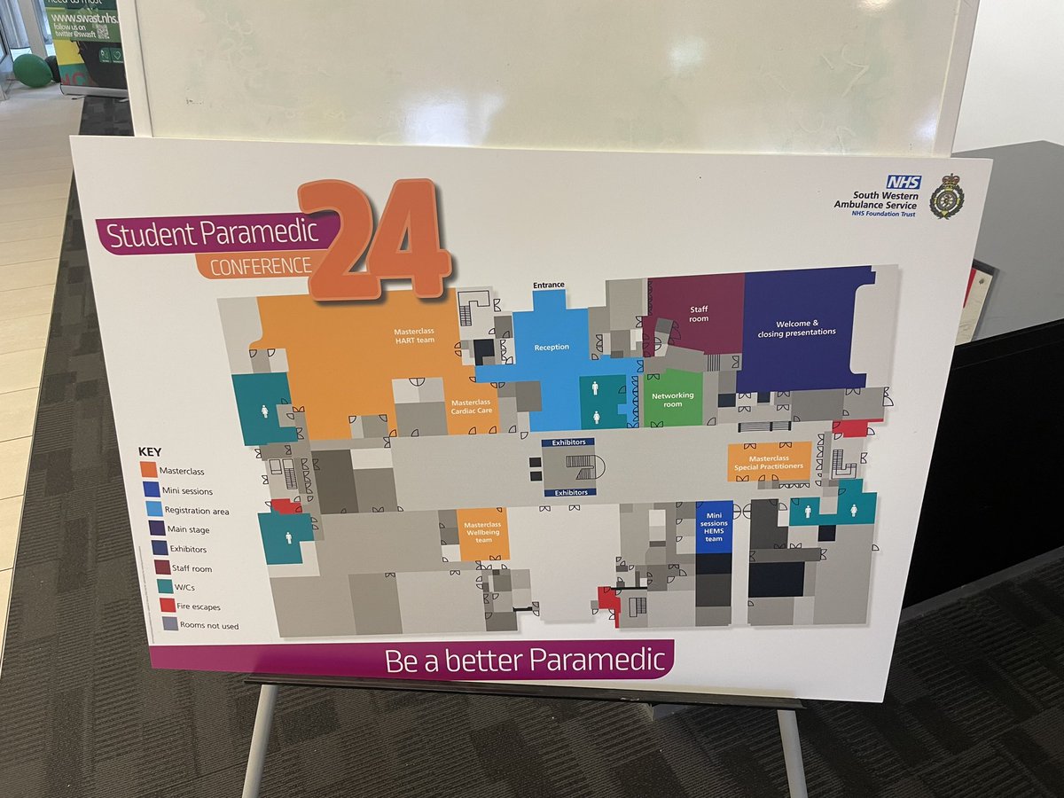 It’s great to be at the #StudentParamedicConference in Bristol today. Thank you to #TeamSWASFT for organising a brilliant event with masterclass sessions from specialist & advanced paramedics.