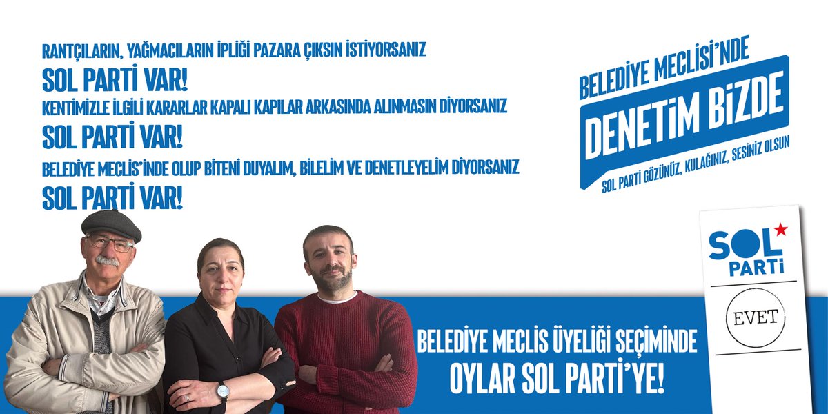 ⭐ Daha adil bir yönetime, daha şeffaf bir belediyeye ve daha aydınlık yarınlar için Kestel halkının yanında SOL var. 

#kesteldeSOLvar
#kesteldeUMUTvar