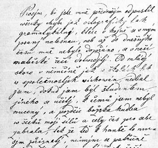 Když už máme dneska to výročí, díky kterému jsem včera byla na Přepište dějiny, tak tady je druhý Smetanův dopis psaný v češtině...