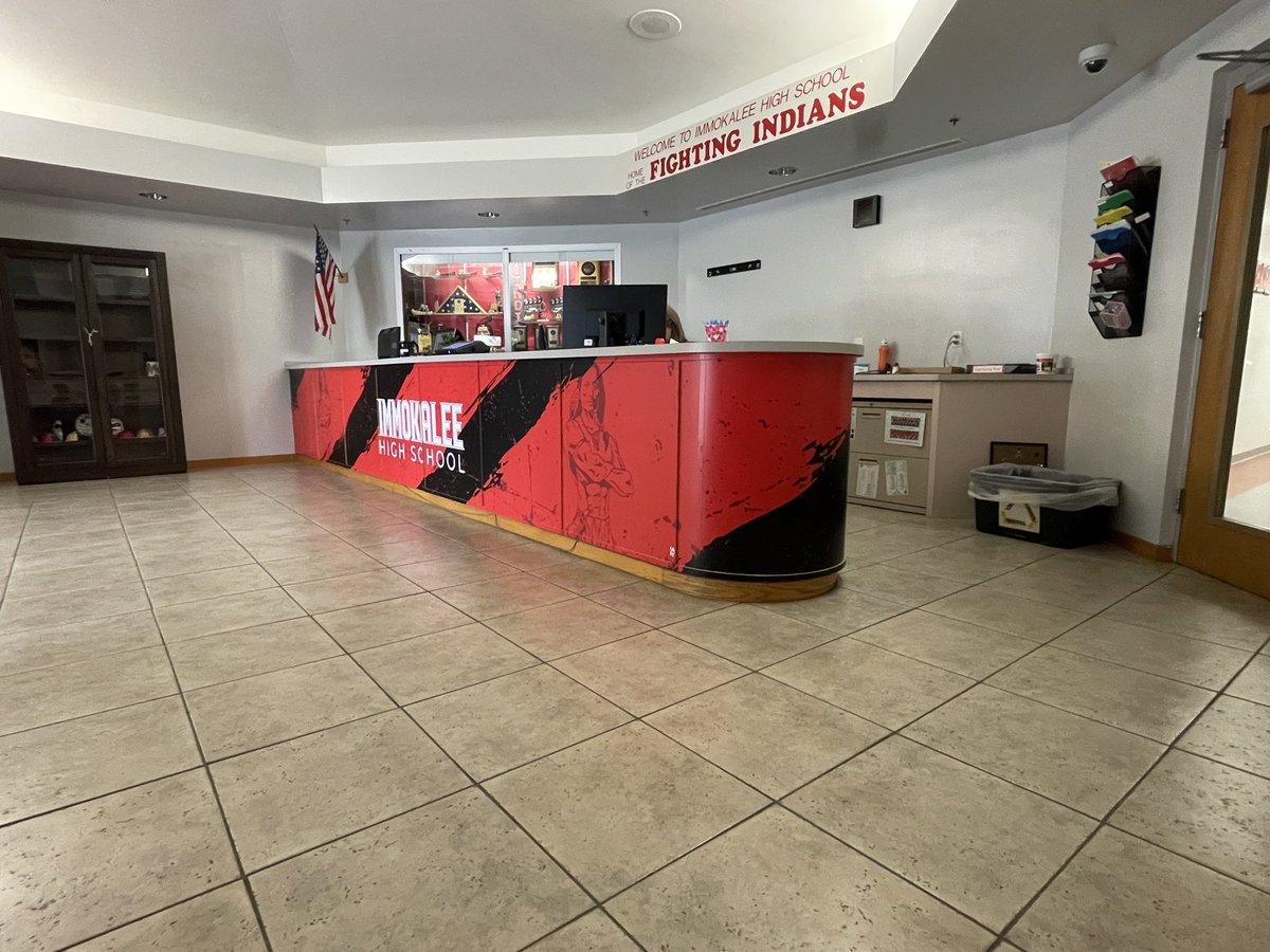 SlapEmUp's tweet image. Immokalee High School Desk wrap