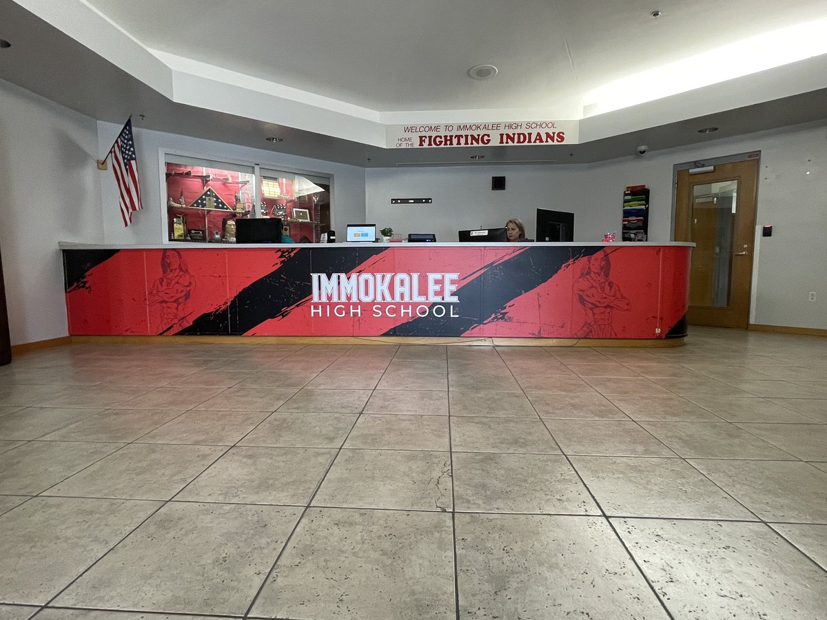 SlapEmUp's tweet image. Immokalee High School Desk wrap