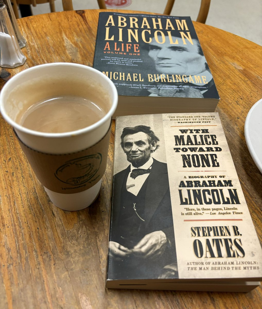 Getting my Lincoln on this morning! What are you reading?! Have a great Saturday!! ☕️ 📚 🎩