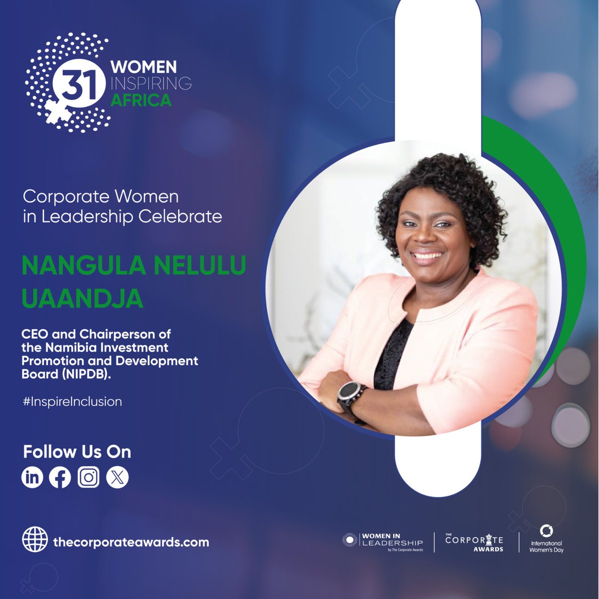 Stay tuned to see how she continues to shape the future of her nation! #31women #Africanexecellence #inspireinclusion #IWD #Namibia #Africa #cwils2024