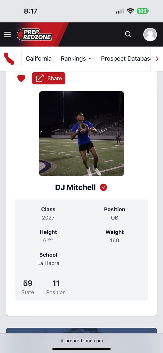 DJ_Mitchell1X's tweet photo. #PraiseJesus #Ranked #Number11 #California #QB #Ranked #Number59 overall #Dude #keepworking #djmitchell thank you @PrepRedzoneCA @mikehuntley63 @PaulGregorian @GregBiggins @adamgorney @BrandonHuffman @LHHighlanders @RivalsCorey @DJ_Mitchell1X #topranked @ocvarsityguy @jreyes05_ https://t.co/1Gdq73j0ey