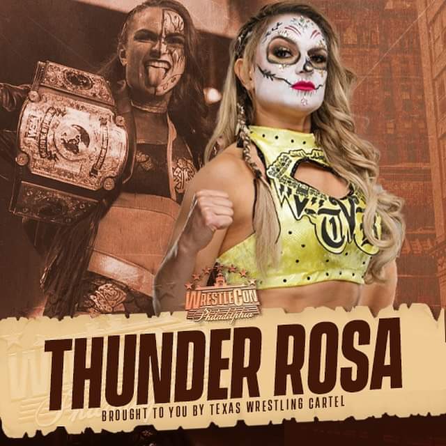 La Jefa @thunderrosa22 is headed to Philly for @wrestlecon! 

#AEW #AEWCollision #MPW #MissionProWrestling #MissionPro #WomensWrestling