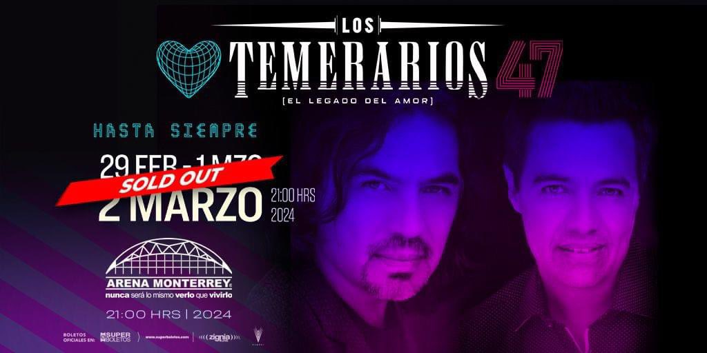 _losboletos's tweet photo. Últimos boletos para el conciertos de Los Temerarios hoy en la Arena Monterrey. 

Info por DM. https://t.co/ldv47qjMiR