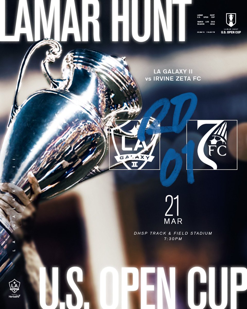 LA Galaxy II (@lagalaxyii) on Twitter photo Vamos #LosDos π
We will host Irvine Zeta FC in the first round of the 2024 <a href="/opencup/">U.S. Open Cup</a> on Thursday, March 21st!
π°: bit.ly/3IrGiZv Vamos #LosDos π
We will host Irvine Zeta FC in the first round of the 2024 <a href="/opencup/">U.S. Open Cup</a> on Thursday, March 21st!
π°: bit.ly/3IrGiZv