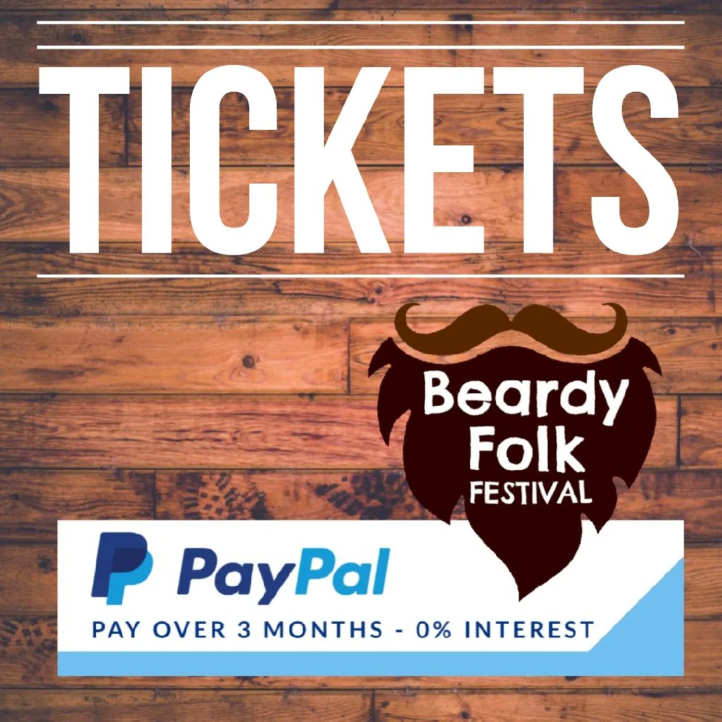 TICKET PRICES GO UP ⬆️ on Monday 1st April, so book your place today 👍 PAY IN 3️⃣ You have the option to pay in 3 with PayPal. This means you can spread the cost of tickets etc over 3 INTEREST FREE payments ✅✅✅ Beardy Folk Festival 13th to 16th June 2024