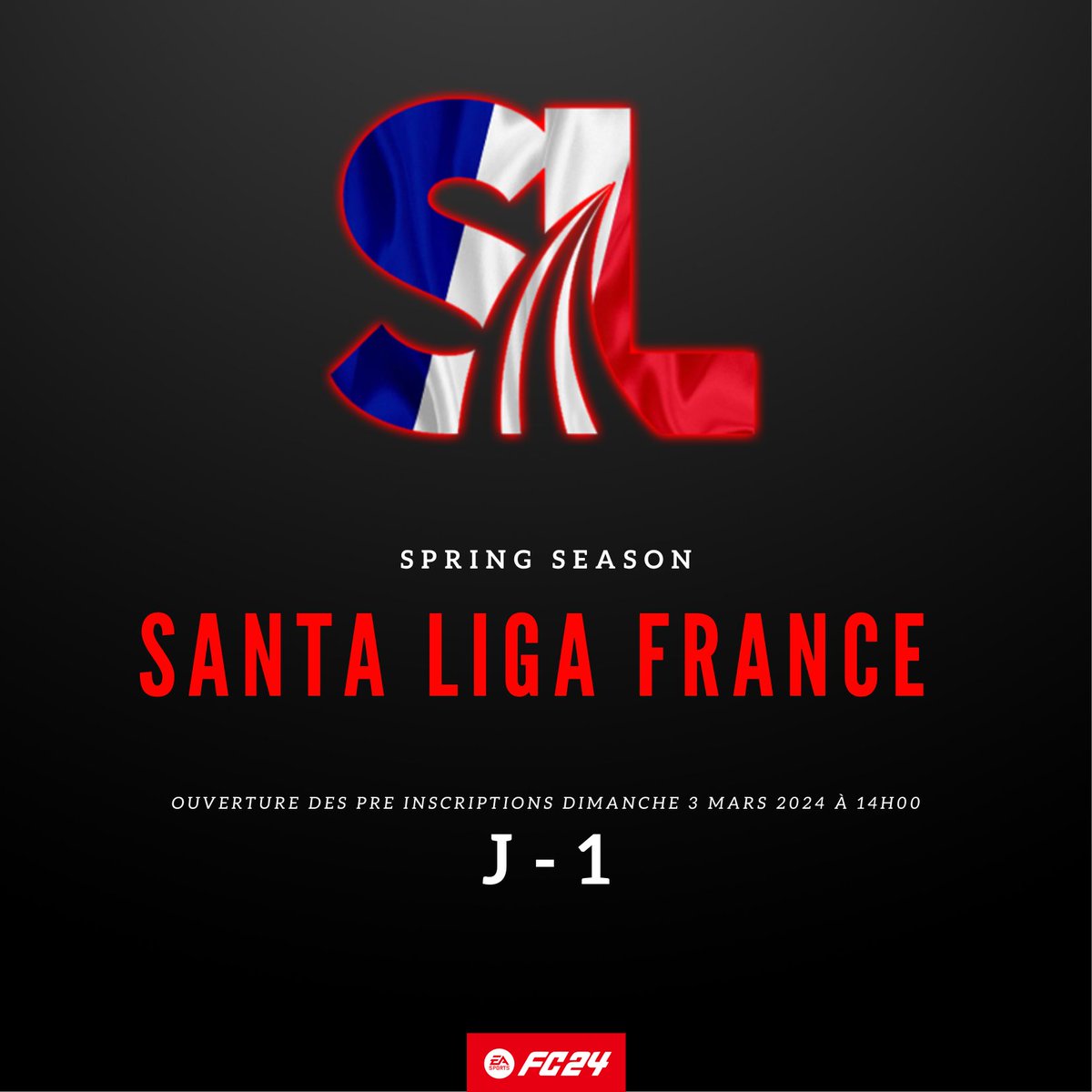 Ouverture des inscriptions en avances ? OH YEAH ! 

Demain Dimanche 3 Mars 2024 à 14h 

SANTA LIGA FRANCE 🇨🇵 (2ème Catégorie)
discord.com/invite/je8DPV6…