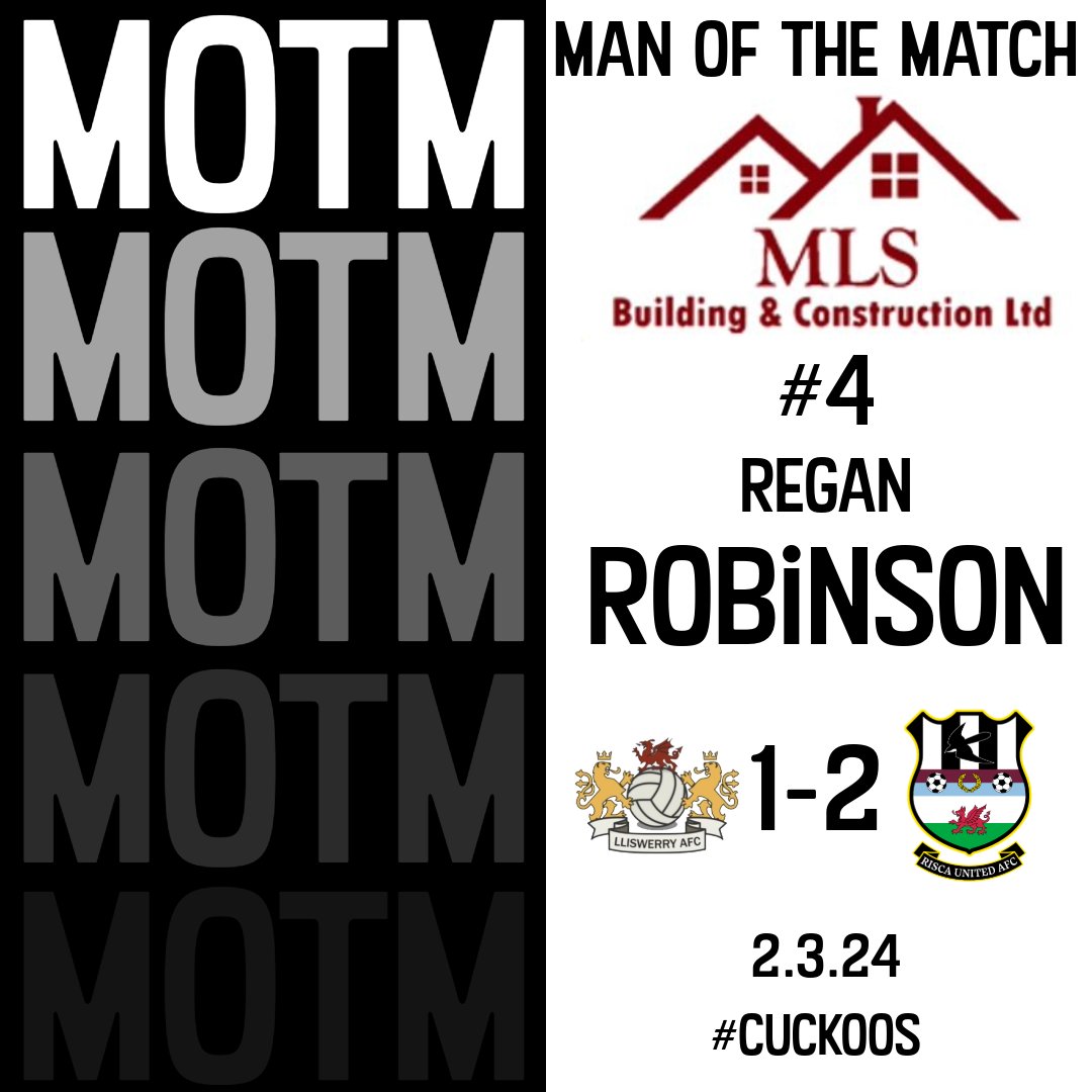 MOTM! 💫

The MLS Building &amp; Construction MOTM for today's win over <a href="/LliswerryAFC/">Lliswerry AFC</a> is Regan Robinson!👏