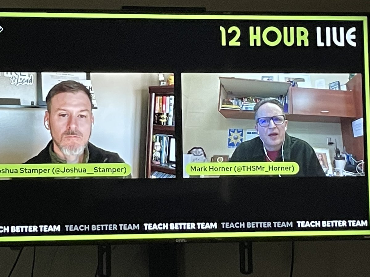 schmegini's tweet photo. Beyond “remembering the why” @THSMr_Horner “every person has a soul and that soul is longing to connect” @Joshua__Stamper @teachbetterteam #teachbetter #teachbetterambassador #12hourlive https://t.co/Uu8Y3RfP95