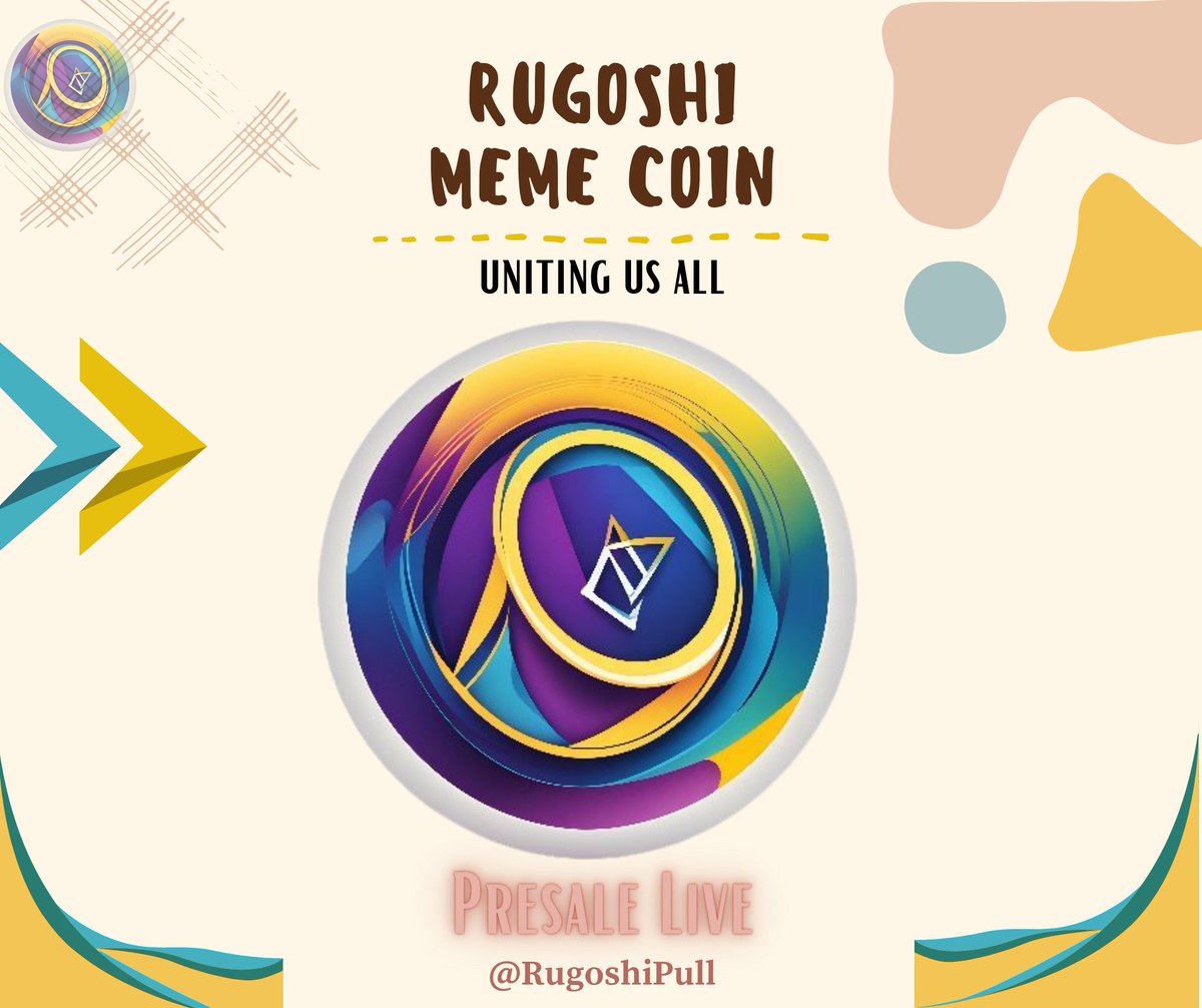 RugoshiPull's tweet photo. Don't miss out on the presale on PinkSale, where you can secure your $RUG tokens and be part of the journey from the beginning. Join us as we embark on this exciting adventure together!👇
https://t.co/K2eHBAoE6j

#Rugs #rugoshi https://t.co/EB6HXoGP8y