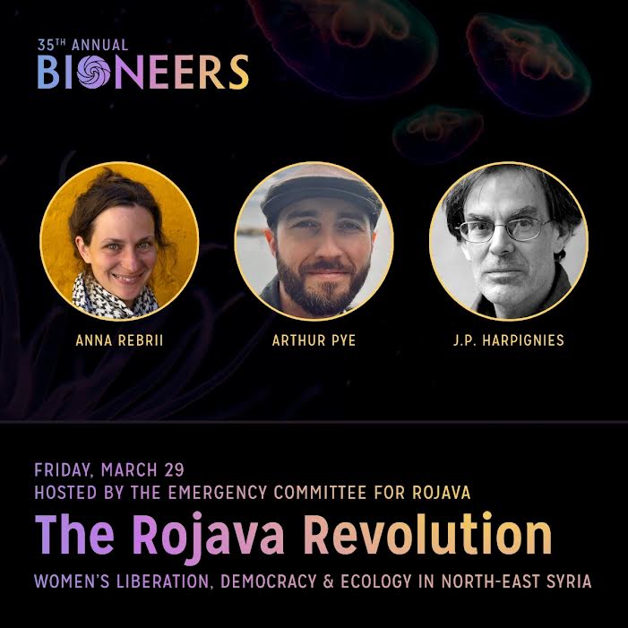 📢We are thrilled to announce that we have been invited to speak at #Bioneers2024 conference. Join us at @bioneers on March 29 for a panel discussion about the #Rojava revolution and its relevance to social movements the world over: conference.bioneers.org/the-rojava-rev…