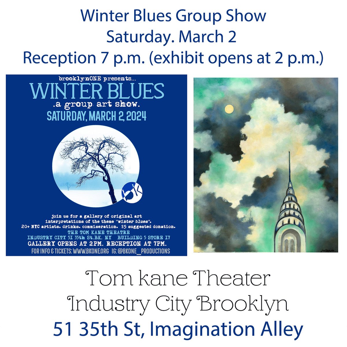 'Winter Blues' exhibit opens Sat. March 2 at the Tom Kane Theater, Industry City patch.com/new-york/sunse…