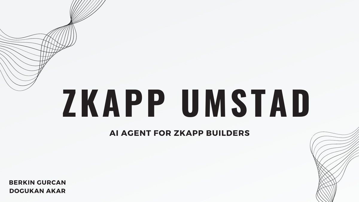 Greetings ☀️

Today we will explore zkApp Umstad, funded in zkIgnite Cohort 2. zkApp Umstad AI Agent assists developers with zkApp development, leveraging the GPT model for expertise in zkApps, smart contracts, SnarkyJS, and zero-knowledge proofs.

Let's take a closer look🔍