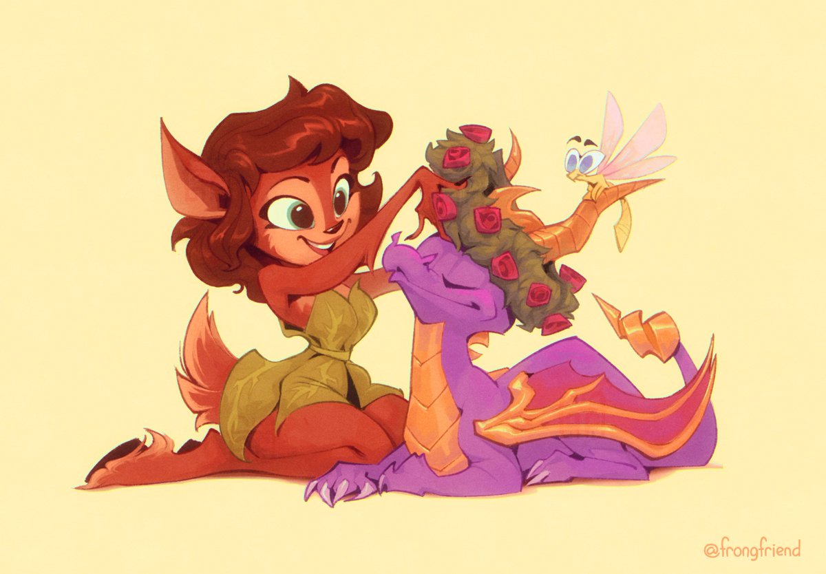 This week was tough, with deadlines and depressive episodes, but it’s finally spring yay! These goobers were so fun to render #SpyroTheDragon #Spyro