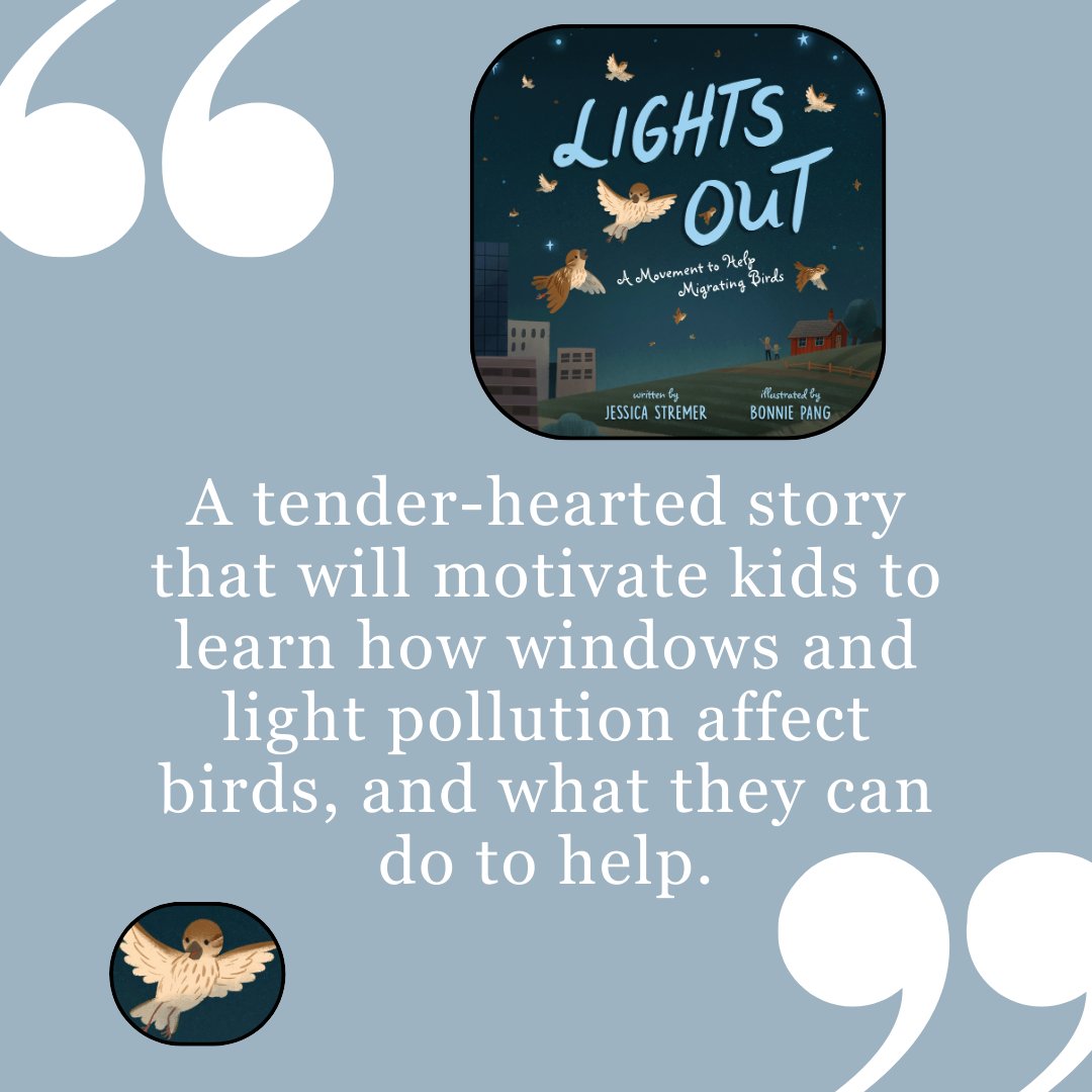 Counting down to LIGHTS OUT pub day by sharing another early review. Enter to win one of 4 copies by sharing this post & commenting with your favorite bird (it can be the same or different than yesterday). #Giveaway #librarians #teachers Signed copy: booksco.com/preorder-signe…