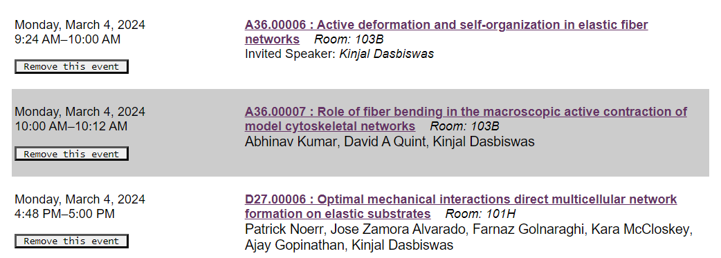 dasbiswas_lab (@dasbiswaslab) on Twitter photo A busy Monday for our group at #APSMarchMeeting ! Please be at these fantastic sessions on the Physics of Cytoskeleton and the DBIO Early Career Prize session to be headed by <a href="/ShilaBanerji/">Shiladitya Banerjee</a> where my student Patrick Noerr will also speak. A busy Monday for our group at #APSMarchMeeting ! Please be at these fantastic sessions on the Physics of Cytoskeleton and the DBIO Early Career Prize session to be headed by <a href="/ShilaBanerji/">Shiladitya Banerjee</a> where my student Patrick Noerr will also speak.
