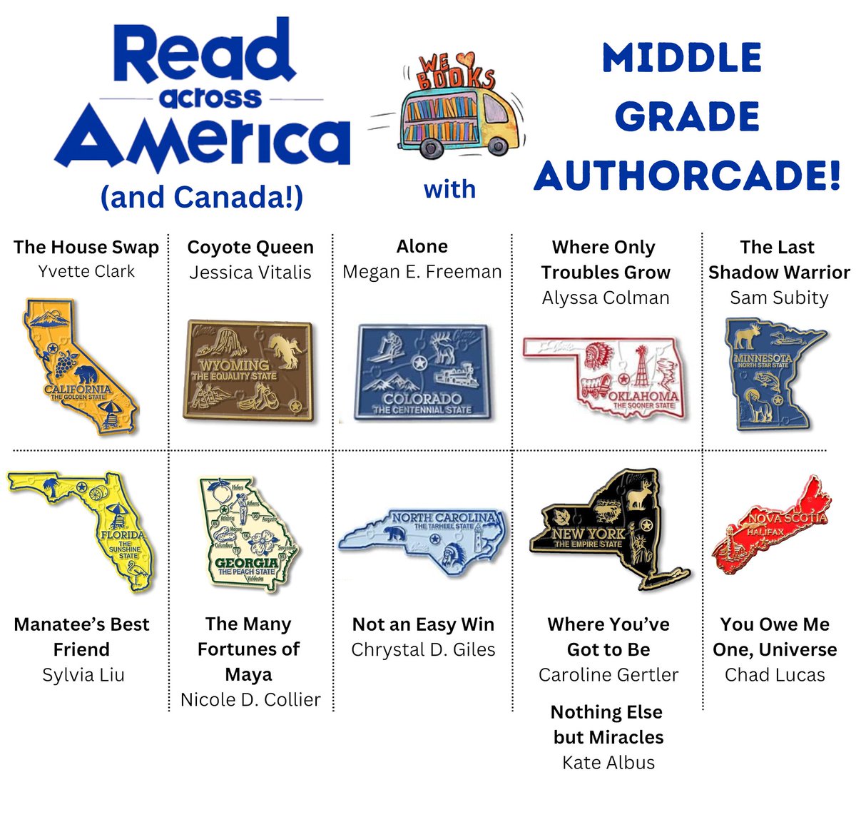 Middle Grade Authorcade (@mgauthorcade) on Twitter photo Happy Read Across America Day from Middle Grade Authorcade! We've got amazing options from coast to coast if you're looking to visit a new state without leaving the couch. Which of these have you read?? Happy Read Across America Day from Middle Grade Authorcade! We've got amazing options from coast to coast if you're looking to visit a new state without leaving the couch. Which of these have you read??