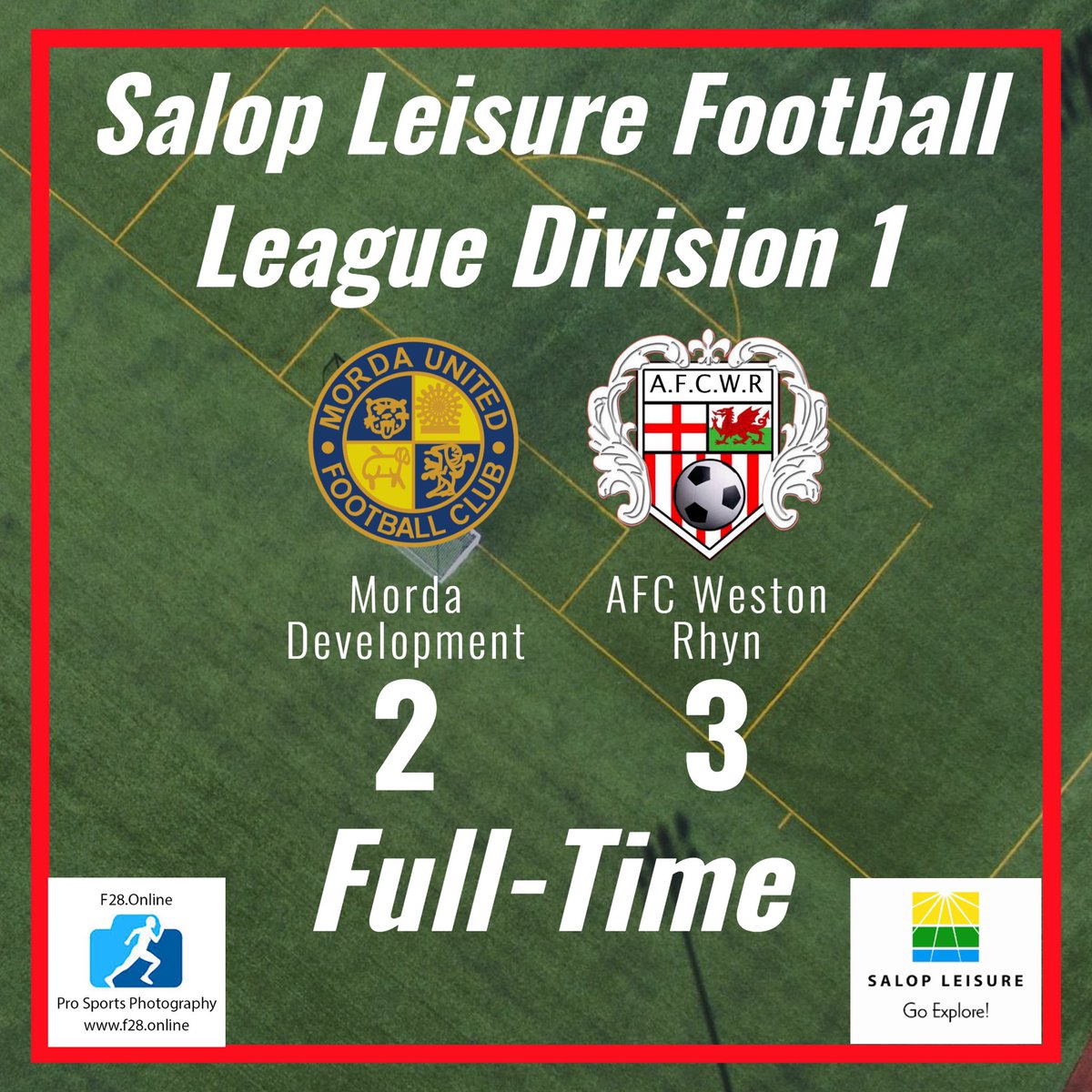 An amazing result and a pivotal win for our campaign, after a sloppy start the lads battled back from 2-0 down to win the Shropshire Derby 3-2

Long Live The Rhyn🔴⚪️

Goals:
Aaron Coulson
Joe Meredith
Alex Williams

Assists:
Josh Astley x2

Man of the Match:
Alex Williams⚽️