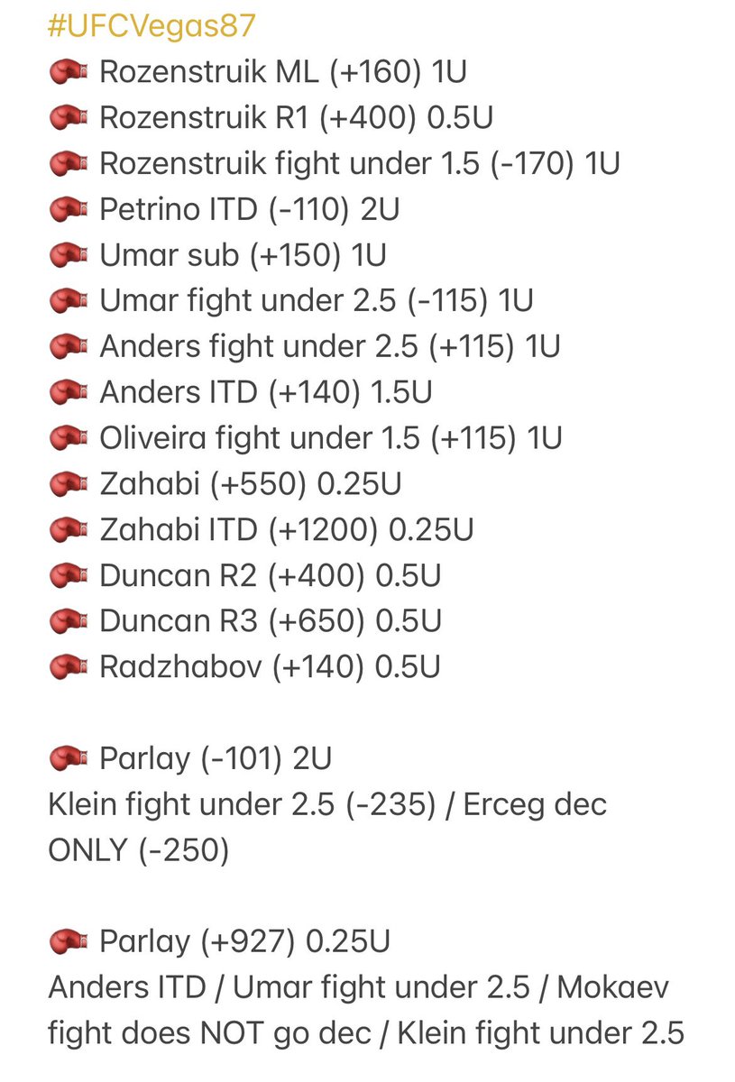 robo_bets's tweet photo. #UFCVegas87 
Rest of the winners 💰 https://t.co/D4zLL8ZOnf