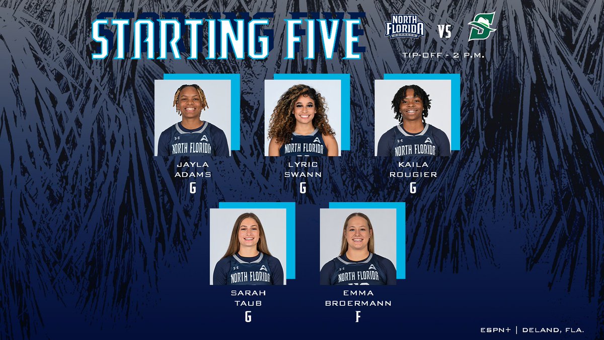 Final game starters at Stetson! 📊 bit.ly/3wDiWO4 💻 bit.ly/4bSdW8x #SWOOP