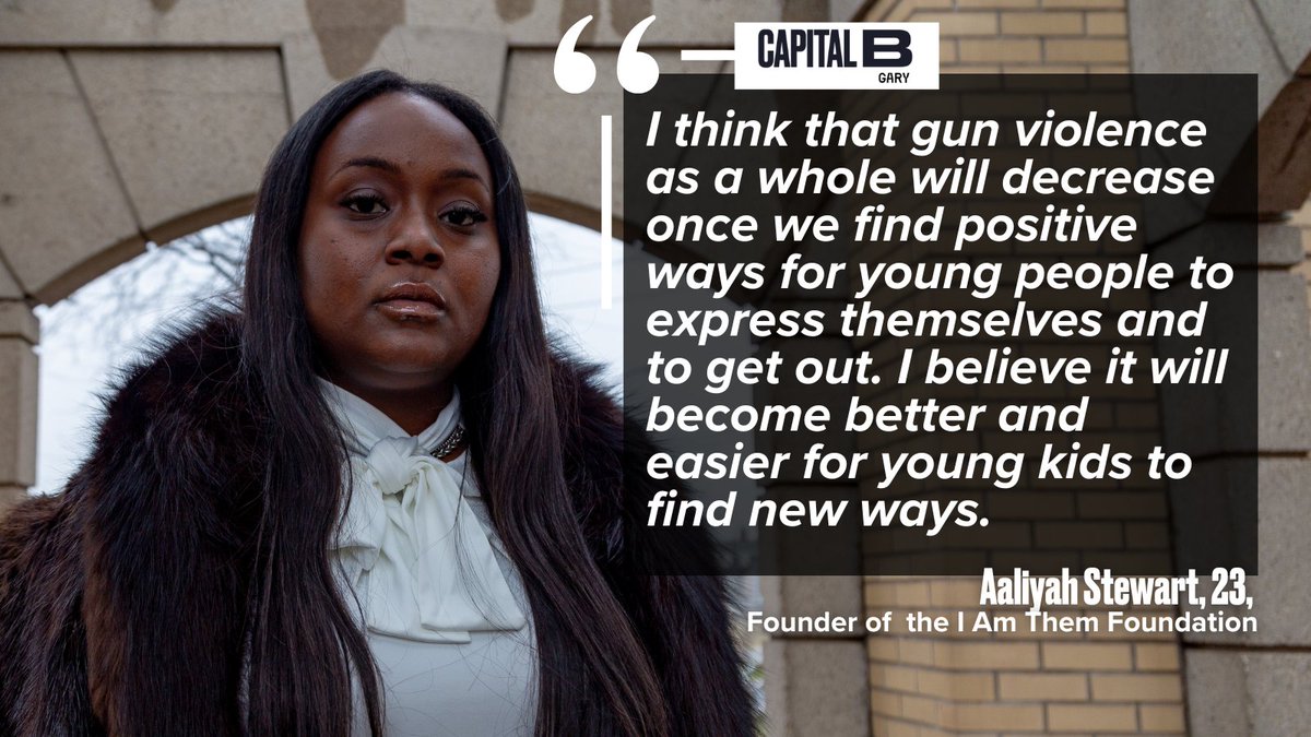 Gary resident Aaliyah Stewart’s two brothers were murdered, making her an only child. She transformed grief into action and started a nonprofit advocating against gun violence. (with @TeamTrace) gary.capitalbnews.org/gary-2023-homi…